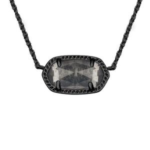 Kendra Scott “Elisa” Gunmetal Necklace